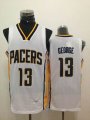 Indiana pacers #13 Paul George white nba signature jerseys