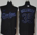 Nike Los Angeles Dodgers #35 Cody Bellinger black majestic baseball Jersey with not sleeves