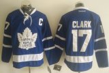 2016 Toronto Maple Leafs Wendel Clark 17# blue hockey jerseys