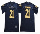 2018 Michigan Wolverines #21 Desmond Howard blue college football jersey