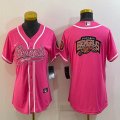 Women Nike Cincinnati Bengals pink baseball jerseys Joint name-BD 01