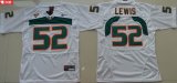 Youth Miami Hurricanes Ray Lewis 52 College Football Jersey - White