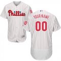 Custom Philadelphia Phillies white red stripe Flexbase Authentic Collection Jersey