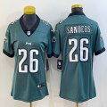 Women Philadelphia Eagles #26 Miles Sanders green Color Rush Limited Jersey