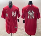 Nike New York Yankees blank red MLB baseball Jersey Joint name big logo -BD 16