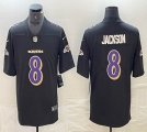 Baltimore Ravens #8 Lamar Jackson black Color Rush Limited Jersey 04