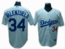 Los Angeles Dodgers 34 VALENZUELA white majestic baseball jerseys