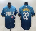 Nike Philadelphia Phillies #22 Turnbull blue majestaic baseball jersey city version 03