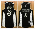 Miami Heat #3 Dwyane Wade Black NBA basketball Jersey