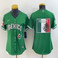 Women 2023 World Cup Mexico blank green majestic baseball jerseys (20)