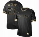 Nike Houston Astros Jose Altuve 27# black gold baseball jersey