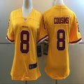 Women Washington Redskins #8 Kirk Cousins Nike yellow Color Rush Limited Jersey