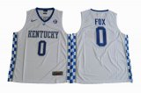 2017 Kentucky Wildcats De'Aaron Fox 0 College Basketball Elite Jersey - White