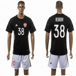 2016 Russia team REBROV #38 goalkeeper soccer jersey black