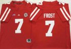 Adidas Nebraska Cornhuskers #7 Scott Frost Red NCAA football Jersey