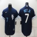 Nike Kansas City Royals #7 Bobby Witt Jr. blue majestic baseball jerseys City Version-BD