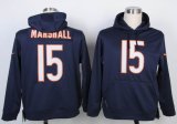 Chicago Bears #15 MARSHALL blue nfl Hooded Sweatshirt