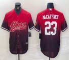 Nike San Francisco 49ers #23 Christian McCaffrey red baseball jerseys Joint Name