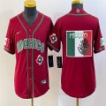 Youth 2023 World Cup Mexico blank red majestic baseball jerseys 02