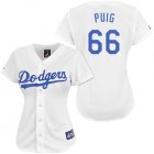 Los Angeles Dodger #66 Yasiel Puig gray majestic baseball jersey