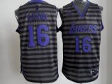 Los Angeles Lakers GASOL 16# gray stripe Jerseys