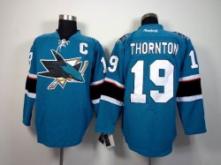 Reebok San Jose Sharks #19 Joe Thornton green NHL Jersey C patch