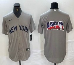 Nike New York Yankees blank gray MLB baseball Jersey -BD 04