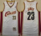 Cleveland Cavaliers 23 LeBron James white throwback nba basketball jersey-XD