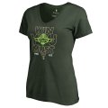 Women Milwaukee Bucks Fanatics Branded Green 2018 NBA Playoffs Star Wars Win You Must V-Neck T-Shirt