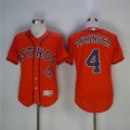 Houston Astros #4 George Springer orange flexbase baseball Jerseys