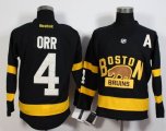 2015 Boston Bruins #4 Bobby Orr black ice hockey jersey winter patch