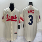 Nike Los Angeles Angels #3 Taylor Ward beige majestic baseball Jersey