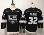 Youth Adidas Los Angeles Kings #32 Jonathan Quick black hockey jersey