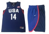 USA National Team Jerseys #14 Green blue 2016 USA Basketball NBA suits