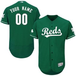 Custom Cincinnati Reds green Flexbase Authentic Collection Jersey