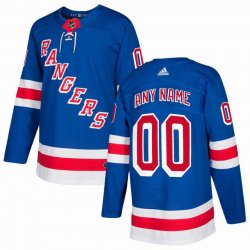 Custom Adidas New York Rangers blue hockey jersey