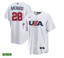 2023 World Cup #28 Arenado white USA majestic baseball jerseys