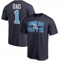 Men's Tampa Bay Rays Fanatics Branded Navy 2018 Father's Day Number 1 Dad T-Shirt