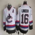 Vancouver Canucks #16 Trevor Linden white CCM Hockey Jersey A patch