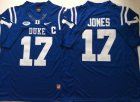 Duke Blue Devils #17 Daniel Jones blue college football jerseys-PNS