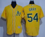 2016 Oakland Athletics #54 Sonny Gray yellow elite baseball jersey