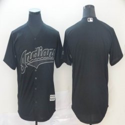 Cleveland Indians blank black majestic baseball jerseys Nickname version