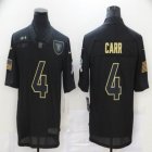 Nike Oakland Raiders #4 Derek Carr black Salute To Service Limited Jersey-BD