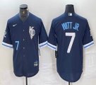 Nike Kansas City Royals #7 Bobby Witt Jr. blue majestic baseball jerseys -BD 01