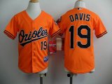 kids Baltimore Orioles Chris Davis 19# Orange MLB Jerseys