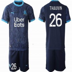 2020-2021 Olympique de Marseille #26 THAUVIN blue soccer jerseys away