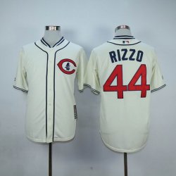 Chicago Cubs Anthony Rizzo 44# beige throwback mlb jerseys(1)