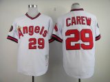 Anaheim Angels #29 Rod Carew throwback white 1985 MLB Jerseys