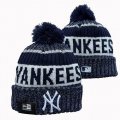 2024 New York Yankees blue gray MLB Cuffed Knit Hats 01