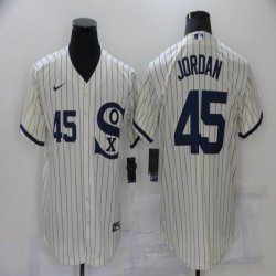 Chicago White Sox #45 Jordan white majestic Baseball Jersey Dream version -BD